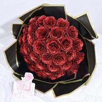 Buquê de rosas brilhantes Waipfaru DIY Fake Artificial Red 24 Buquê de rosas brilhantes Waipfaru DIY Fake Artificial Red 24