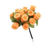 Buquê De Rosas De Seda De 2cm, 12 Peças, Flores Artificiais De Alta Qualidade Para Decoração De