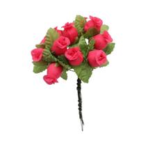 Buquê De Rosas De Seda De 2cm, 12 Peças, Flores Artificiais De Alta Qualidade Para Decoração De