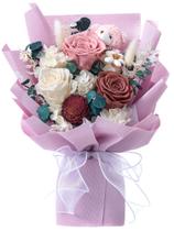 Buquê de Rosas Preservadas Polylove com Caixa de Presente e Urso, Roxo Buquê de Rosas Preservadas Polylove com Caixa de Presente e Urso, Roxo