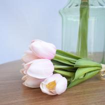 Buquê de Tulipa Artificial Rosa Formosinha - Brilliance