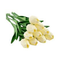 Buquê de Tulipas Artesanais - Arranjo Floral Simulado para Decoração de Casamento (10 unidades)