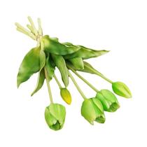 Buquê De Tulipas De Cinco Cabeças Flor Artificial Planta De Alta Qualidade Silicone Toque Real