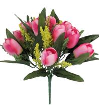 Buque de Tulipas Flores artificiais 2 unidades Rosa - Decora Flores Artificiais