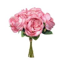 Buquê Decorativo Com 6 Rosas Artificiais 26x20x19cm - Marca Exemplo