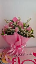 Buquê em Rosas cor de rosa TAM M