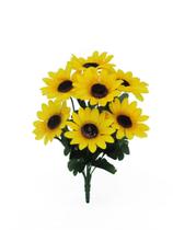 Buquê Flor Artificial de Girassol 30cm x7