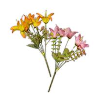 Buquê Flor Artificial Lírio 5 Galhos - 28cm Buquê Flor Artificial Lírio 5 Galhos - 28cm