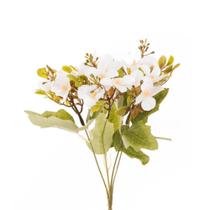 Buque Flor Do Campo X5 Com 15 Flores Branca 30Cm - Bela Flor
