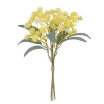 BUQUE FLOR MINI RAMALHETE PLASTICO X48 AMARELO OUTONO 32cm