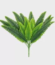 Buque Folhas de Samambaia X18 Verde Planta Artificial Grillo 52 cm.
