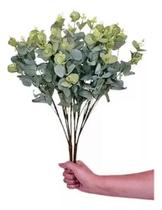 Buque Folhas Eucalipto Planta Verde Artificial OFERTA c/2 Buque Folhas Eucalipto Planta Verde Artificial OFERTA c/2