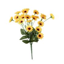 Buquê Girassol Mini Com 22 Flores Artificial Arranjos - Doce Ternura