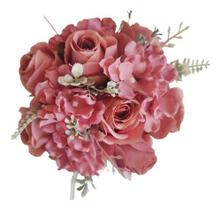 Buquê Noiva Casamento Rose Civil Rosas E Hortencias - império das flores