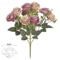 Buque Rosa Flores Artificiais Seda 28cm - Sensorial