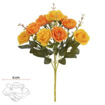 BUQUE ROSA X10 (AMARELO OUTONO LARANJA) 28cm BUQUE ROSA X10 (AMARELO OUTONO LARANJA) 28cm