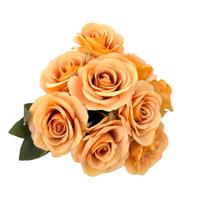 BUQUE ROSAS ARTIFICIAIS - 9 FLORES Laranja Claro - HJ0021 BUQUE ROSAS ARTIFICIAIS - 9 FLORES Laranja Claro - HJ0021