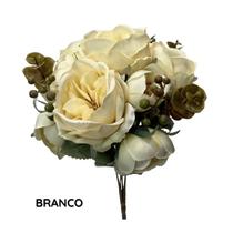 Buquê Rosas Grande Flores Artificial Realismo Decoração Luxo