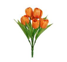 Buque Tulipa Cetim Artificial Laranja Grillo