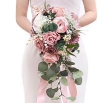 Buquês de casamento Serwalin para noiva, dama de honra, rosa empoeirado