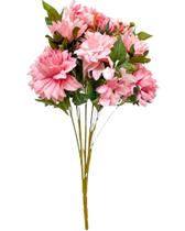 Buquet Floral Dalia Grande - Pink 60cm - Kaza Decore