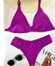 Buquini feminino verão moda praia tamanho P cor roxo