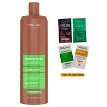 Burix One Prohall 1 Litro Liso Super Escorrido Alisa Todo tipo de Cabelo +4 Sachês
