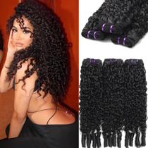 Burmese Curly 3 pacotes de cabelo humano 22 24 26 polegadas 14A Virgin Water Wave Bundles oferece extensões de cabelo humano com extremidade em espiral 3c4a Cabelo de tecelagem rápida para mulheres, preto natural