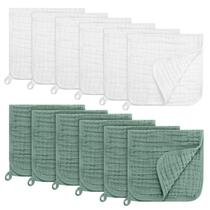Burp Cloths Acmor, algodão musselina 100% 50x25 cm para bebês, pacote com 12 Burp Cloths Acmor, algodão musselina 100% 50x25 cm para bebês, pacote com 12