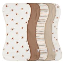 Burp Cloths Gerber Baby, pacote com 5 unidades, Rust Tan, 27 x 53 cm Burp Cloths Gerber Baby, pacote com 5 unidades, Rust Tan, 27 x 53 cm