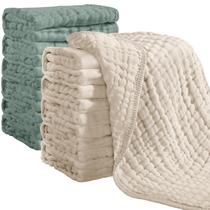 Burp Cloths Looxii Muslin 100% algodão, pacote com 12 unidades para bebês