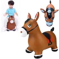 Burrinho Cavalo De Borracha Upa Upa Pula Brinquedo Marrom Burrinho Cavalo De Borracha Upa Upa Pula Brinquedo Marrom