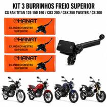 Burrinhos Freio Superior Cg Fan Titan 125 150 160 / Cbx 200 / Cbx 250 Twister / Cb 300 Kit Com 3 Burrinhos Freio Superior Cg Fan Titan 125 150 160 / Cbx 200 / Cbx 250 Twister / Cb 300 Kit Com 3