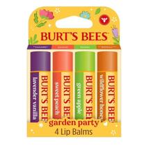 Burt's Bees Lip Balm Bastão Sabores - Hidratante Labial - Kit com 4 Unidades de Lavanda, Baunilha, Pêssego Doce e Maçã Verde