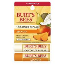 Burts bees protetor labial bastao coco e pêra + manga kit com 2