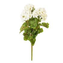 Bush de gerânio sintético branco artificial Vickerman 18 45 cm, pacote com 4 Bush de gerânio sintético branco artificial Vickerman 18 45 cm, pacote com 4
