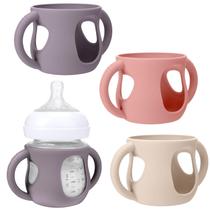 BUSOHA Fundas de Silicona con Asa para Biberones Avent de 120 ml - Paquete de 3