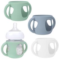 BUSOHA Paquete de 3 Fundas de Silicona con Manijas para Biberones Avent de 4 oz