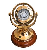 Bússola de Cardan em Latão NauticalMart 13 cm Decoração Vintage