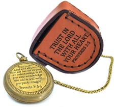 Bússola de latão com caixa de madeira, presentes cristãos, presentes de batismo para meninas, presentes de formatura, presentes religiosos para homens, presentes de confirmação para adolescentes, decorações de batismo, decorações de Natal