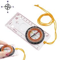Bússola de Navegação com Régua, Lente 2x e Cordão Ideal para Mapas e Trilhas DC455C