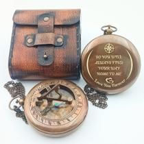 Bússola de Relógio de Sol DAYOL'X em Latão 7,5 cm Presente Personalizado Bússola de Relógio de Sol DAYOL'X em Latão 7,5 cm Presente Personalizado