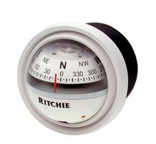 Bussola Maritima de Antepara Ritchie Explorer cor Branca com Luz Noturna