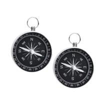 Bússola Portátil De Bolso Com Chaveiro Para Acampamento Ao Ar Livre, Caminhada, Sobrevivência E