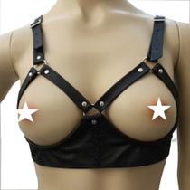 Bustiê Vazado Tiras BT040 Couro Legítimo Bustiê Vazado Tiras BT040 Couro Legítimo