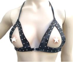Bustiê vazado triangular BT034 Couro Legítimo Bustiê vazado triangular BT034 Couro Legítimo