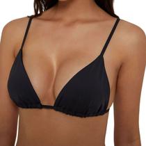 Busto Biquini Feminino New Beach Cortininha Preto - 23381