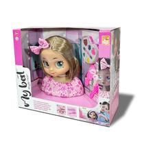 Busto Boneca Loira My Best Style Hair C/ Acessórios - Bee Toys Busto Boneca Loira My Best Style Hair C/ Acessórios - Bee Toys