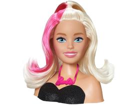 Busto da Boneca Barbie Styling Hair Mechas 24 Acessórios