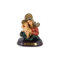 Busto de resina importada maria e jesus 15cm detalhista